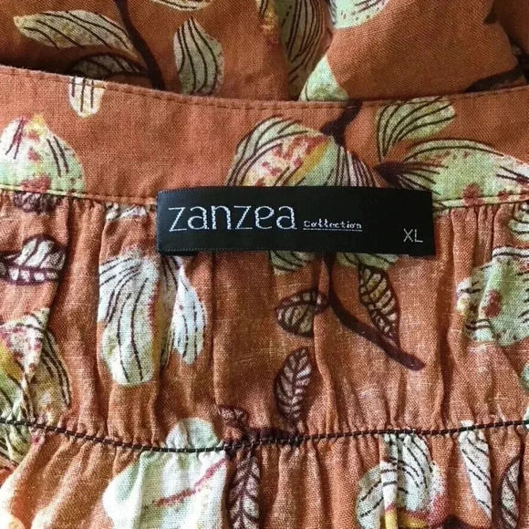 Women's Zanzea Top Blouse XL Brown Floral Hippie Boho Cottagecore Pullover - Picture 7 of 7